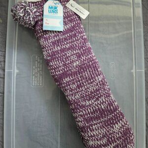 NWT MUK LUKS Women's Shea Butter Long Slipper Socks with Grips M/XL (8.5-11)